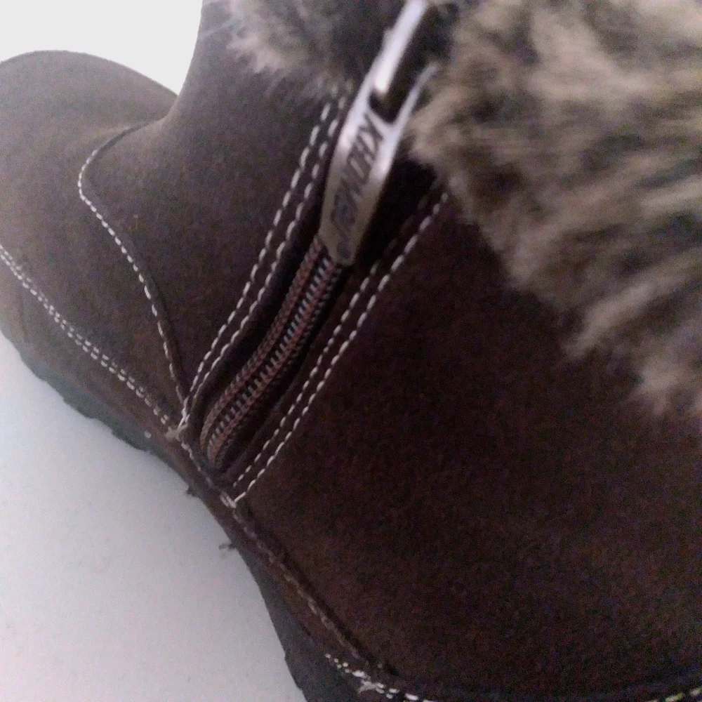 Khombu Gracie Winter Ankle‎ Boots Faux Fur Lined Water Resistant 7M